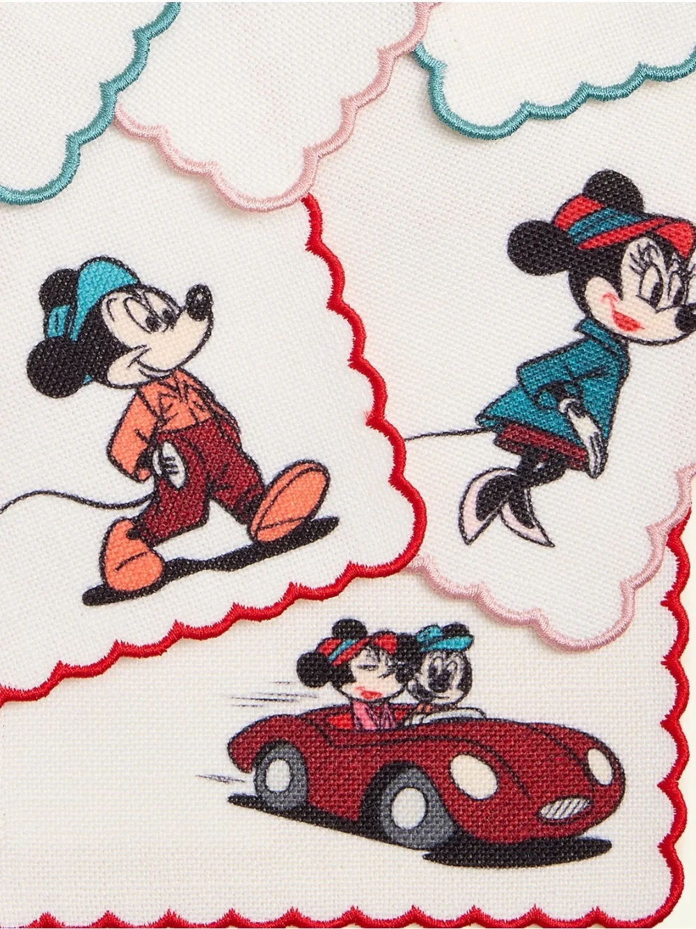 Disney | Macy's Mickey Mouse & Friends Embroidered ñCocktail Napkins, Set of Six